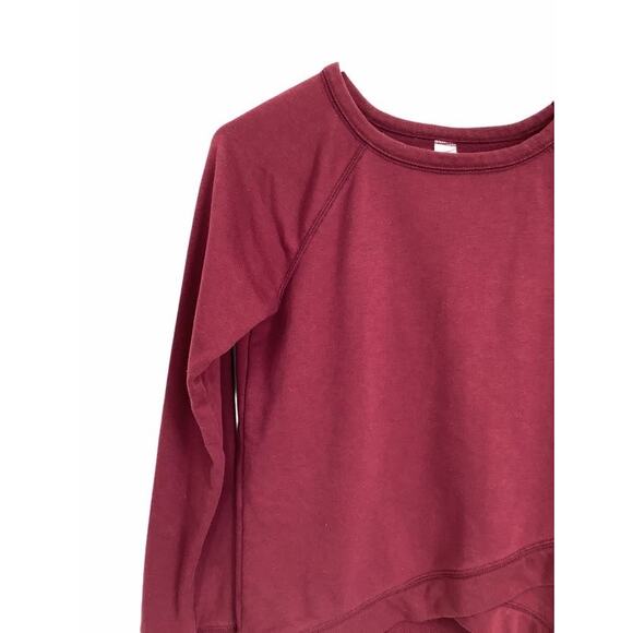 Old Navy Red Cross-over Crew Neck Sweatshirt 14 - Picture 6 of 8